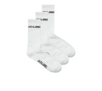 JACK & JONES Men's Jacmelvin Tennis Sock 3 Pack Noos, White/Pack: White-White, One Size