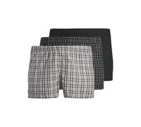 JACK & JONES Men's Jacmilano Woven Boxers 3 Pack Pls Sn, black, XXL