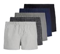JACK & JONES Men's Jacmilano Woven Boxers Pack of 5 Pls Sn (Pack of 5), Dusty Olive, 3x_l