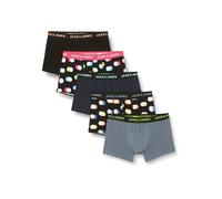 JACK & JONES Men's Jacreese Trunks 5 Pack Boxer Shorts, Black/Pack:Black-Black-Navy Blazer-Vintage Indigo, M