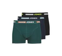 JACK&JONES Men's JACSCOTT Solid Trunks 3 Pack SN Boxer Shorts, Black/Pack:Navy Blazer-Deep Teal, XXL (Pack of 3)
