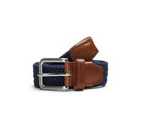 JACK & JONES Men's Jacspring Woven Belt Noos Belt, Blue (Navy Blazer Navy Blazer), 80