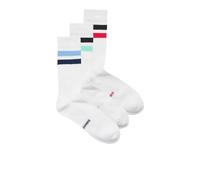 JACK & JONES Men's Jactirana Tennis Socks 3 Pack, White, One Size (Pack of 3)