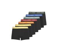 JACK & JONES Men's Jacvito Solid Trunks 7 Pack Noos Boxer Shorts, Black, L
