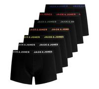 JACK & JONES Men's Jacvito Solid Trunks 7 Pack Noos Boxer Shorts, Black, M