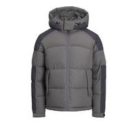 JACK & JONES Men's Jcoaero Buffer Sn Puffer Jacket, Gargoyle/Detail: Asphalt Blocking, S