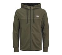 JACK & JONES Men's Jcoair Sweat Zip Hood Noos Sweatshirt, Dusty Olive, S