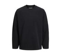 Jack & Jones Men's Jcoblanks Heavy Tee LS Crew Neck, Black, M