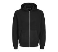 JACK & JONES Men's Jcocaleb Knit Zip Hoodie Bf Jumper, Black, L