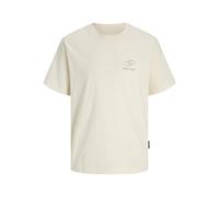 JACK & JONES Men's Jcocalma Front Print Tee SS Crew Neck, Sweet Corn, S