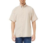 JACK & JONES Men's Jcoclassic Oxford Shirt Ss Relaxed Sn, Cobblestone/Detail: Solid, S