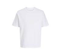 JACK & JONES Men's JCOCLUB Structure Tee Short Sleeve Crew Neck T-Shirt, Regular Fit Textured Casual Tee, Style 12289941, Bright White Colour, UK Size - S