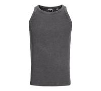 JACK & JONES Men's Jcoconcrete Washed Rib Tank Top, Asphalt, S