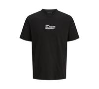 JACK & JONES Men's Jcodynamic Back Print Tee Ss Crew Neck, Black, S