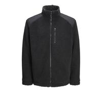 JACK & JONES Men's Jcoecho Fleece Jacket, Black/Detail:Black Overlay, M
