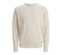 JACK & JONES Men's Jcoenergy Oversized Knit Crew Neck Jumper, Moonbeam, L