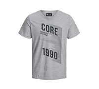 Jack & Jones Men's Jcohatch Tee Ss Crew Neck T-Shirt, Grey (Light Grey Melange Fit: Slim), Small