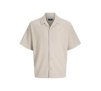 JACK & JONES Men's Jcohorizon Plisse Resort Shirt SS, Moonbeam, L