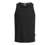JACK & JONES Men's Jcoinfinity Rib Tank Top, Black, L