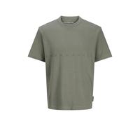JACK & JONES Men's Jcolido Fabric Branding Tee SS Crew Neck, Shadow, L