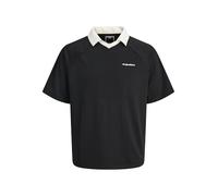 JACK & JONES Men's Jcolido Pique Needle Open Polo SS, Black, L