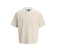 JACK & JONES Men's Jcolido Pique Needle Open Polo SS, Moonbeam, S