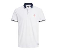 JACK & JONES Mens JCoLogan SS Polo Shirt - White - S