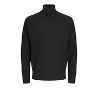 JACK & JONES Men's Jcomason Knit Roll Neck Jumper, Black/Detail:Cyclo 100, XL