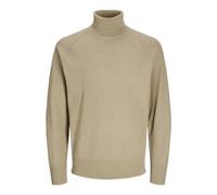 JACK & JONES Men's Jcomason Knit Roll Neck Jumper, Crockery/Detail: Cyclo 401-402, M