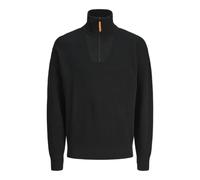 JACK & JONES Men's Jcooutdoor Knit Half Zip High Neck Sn Jumper, Black, X-Small