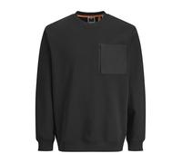 JACK & JONES Men's Jcooutdoor Sweat Crew Neck Sweatshirt, black, M
