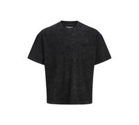 JACK & JONES Men's Jcoretreat Acid Wash Tee SS Crew Neck, Black, XL