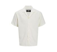 JACK & JONES Men's Jcosago Texture Shirt SS, Cloud Dancer, M