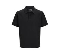 JACK & JONES Men's Jcosago Textured Polo SS, Black, L