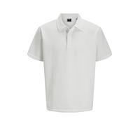 JACK & JONES Men's Jcosago Textured Polo SS, Cloud Dancer, L