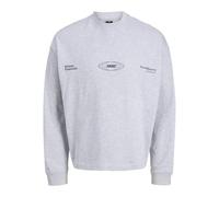 JACK & JONES Men's Jcosignal Sweat Crew Neck, White Melange, M