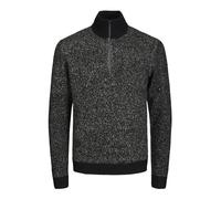 Jack & Jones Men's Jcospace Knit Half Zip Sn Sweater, Black/Pattern: w. Peyote Neps, M