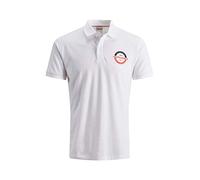 JACK & JONES Men's Jcostrong Ss Polo Shirt, White, S
