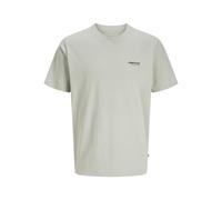 JACK & JONES Men's Jcotarmac Camo Back Tee Ss Crew Neck, Aqua Gray, S
