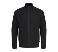 JACK & JONES Men's Jcotrack Knit Full Zip Cardigan Sweater, Black/Detail:Cyclo 100, M
