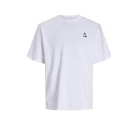 JACK & JONES Men's Jcotriangle Summer Tee Ss Crew Neck Sn T-Shirt, White, M