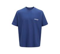 JACK & JONES Men's Jcounion Back Print Tee Ss Crew Noos, Beaucoup Blue, XS