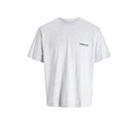 JACK & JONES Men's Jcounion Back Print Tee Ss Crew Noos, White Melange, XXL