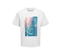JACK & JONES Men's Jcounion Photo Print Tee SS Crew Neck, White, XXL