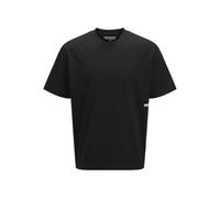 JACK & JONES Men's Jcounion Small Print Tee Ss Crew Neck, Black, M