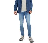 JACK & JONES Mens Jeans Skinny Fit Super Tight Pants Denim Blue Jeans for Mens, W28 / 32L