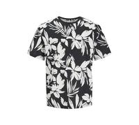 JACK & JONES Mens Jeff Printed Short Sleeve T-Shirt Black L