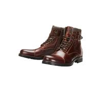 Jack & Jones Men's Jfwalbany Leather Brown Stone STS Biker Boots