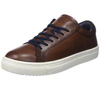 JACK & JONES Men's Jfwradcliffe Leather Noos Sneaker, Cognac Detail Suede Navy Heel, 10 UK