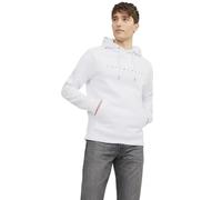 JACK & JONES Mens JJ Sweat Hoodie White S